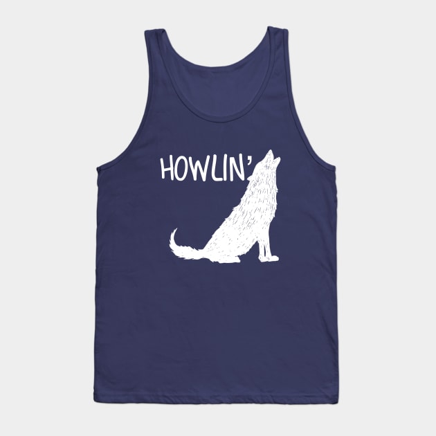 Howling, Dog T-Shirt, Wildlife T-Shirt, Wolf T-shirt, Animal T-Shirt, Mountain T-shirt, Outback Tank Top by Style Conscious